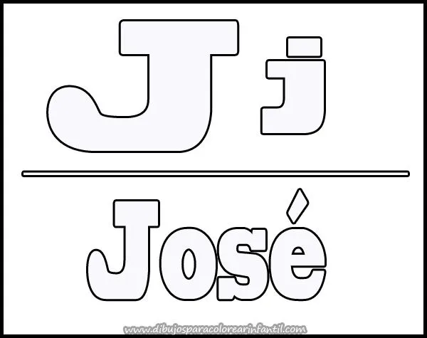 Colorear Lamina con Letras: Letra J ~ Dibujos para Colorear Infantil Colorear Lamina con Letras: Letra J ~ Dibujos para Colorear Infantil