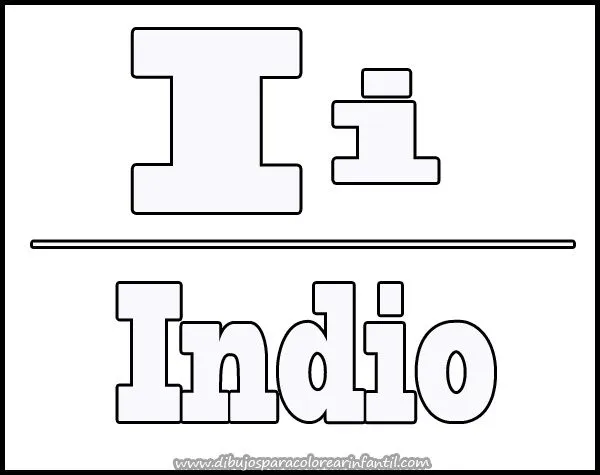 Colorear Lamina con Letras: Letra I ~ Dibujos para Colorear Infantil Colorear Lamina con Letras: Letra I ~ Dibujos para Colorear Infantil