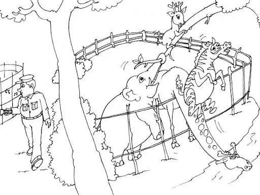 COLOREAR LAMINAS DEL ZOO