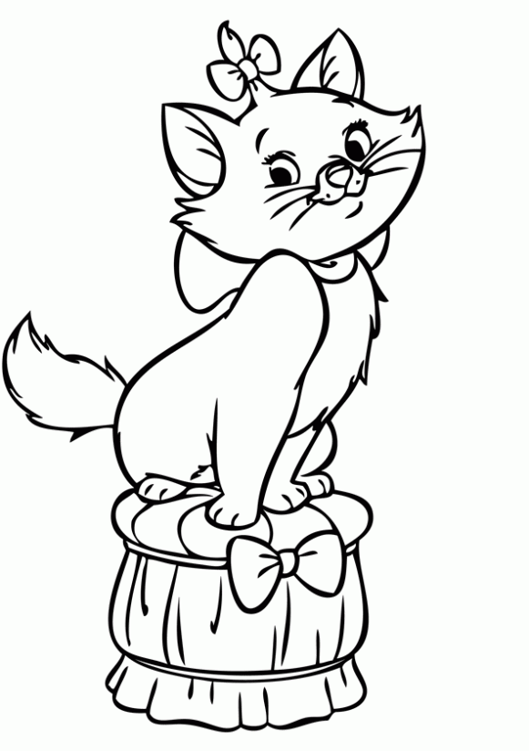 La gata marie Disney para colorear - Imagui