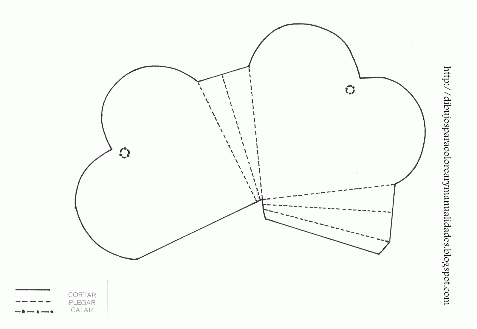  ... para Colorear y Manualidades: Dibujos de Corazones para colorear