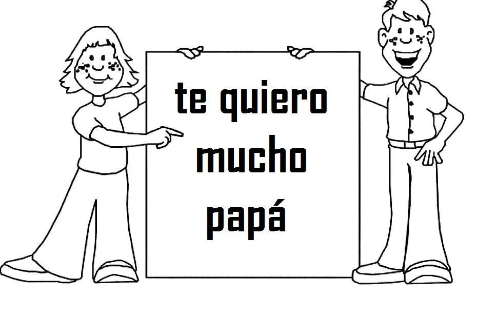 Dibujos Día del padre para pintar