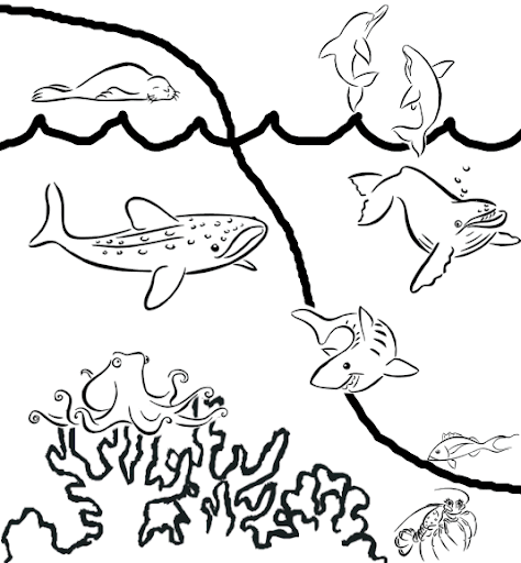 Colorear el mar | Manualidades InfantilesManualidades Infantiles Colorear el mar | Manualidades InfantilesManualidades Infantiles