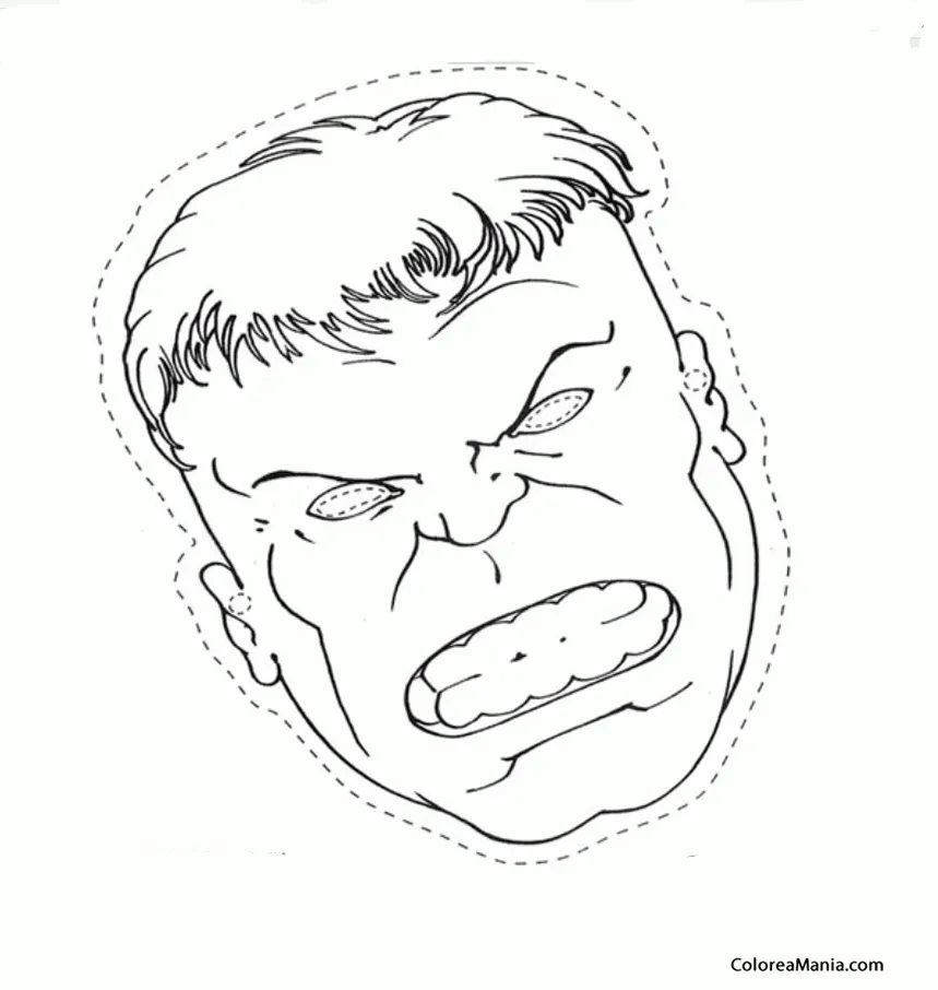 Colorear Monstruo. La masa (Máscara. Careta. Antifaz ), dibujo para colorear gratis Colorear Monstruo. La masa (Máscara. Careta. Antifaz ), dibujo para colorear gratis