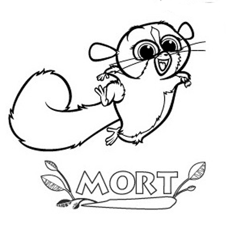 Colorear Mort de Madagascar