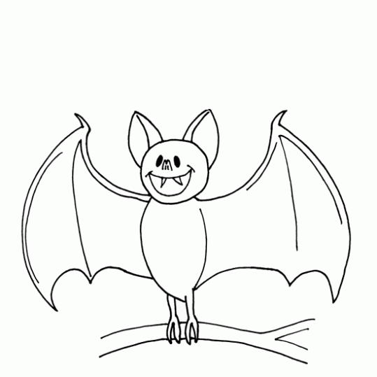 Dibujo de Murciélago feliz. Dibujo para colorear de Murciélago ... Dibujo de Murciélago feliz. Dibujo para colorear de Murciélago ...