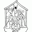 Dibujos para colorear de Navidad: un belén - Dibujos de Navidad para ...