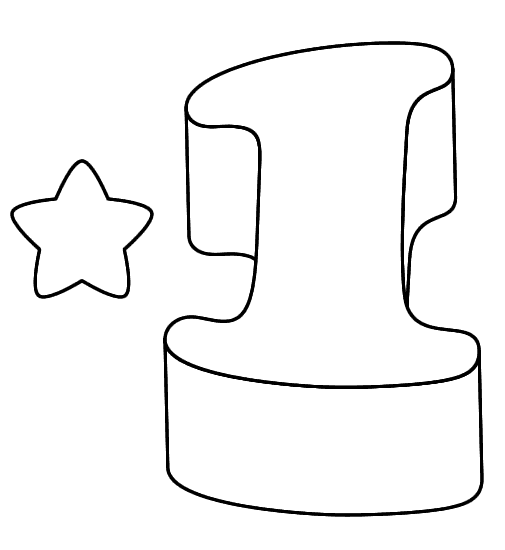 Colorear Numero Uno