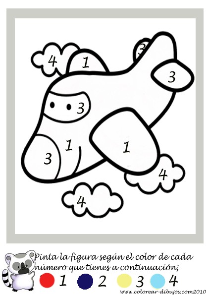 colorear por numeros un avion | FICHAS EDUCATIVAS | Pinterest colorear por numeros un avion | FICHAS EDUCATIVAS | Pinterest