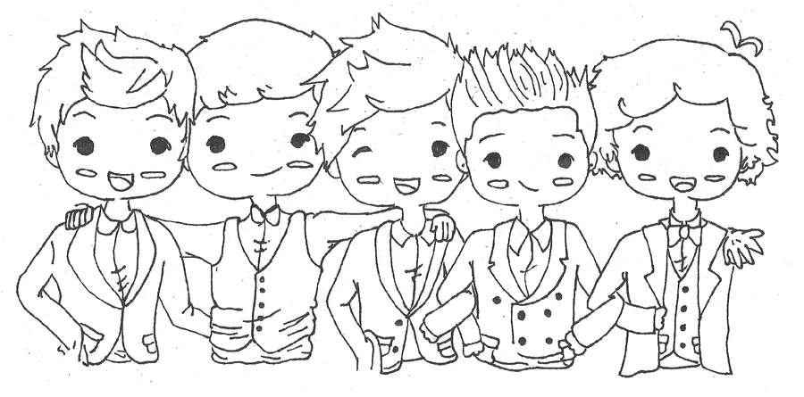 Para colorear one direction - Imagui