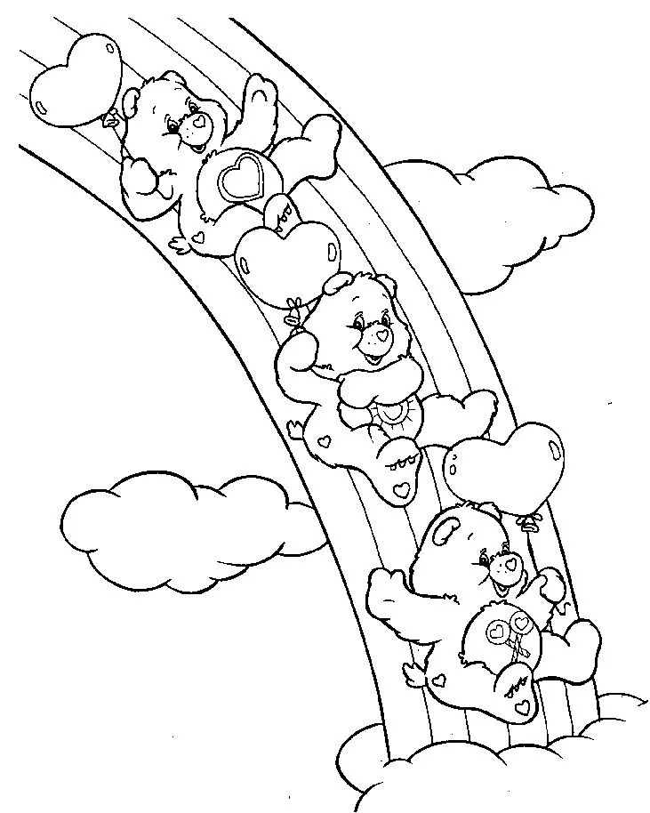 Colorear los Ositos Cariñositos - Dibujo para Colorear Colorear los Ositos Cariñositos - Dibujo para Colorear