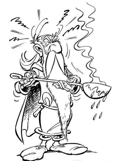 Colorear a Panoramix de Asterix el Galo - Portal Escuela