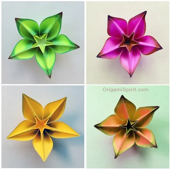 Flores de papel en origami paso a paso - Imagui Flores de papel en origami paso a paso - Imagui