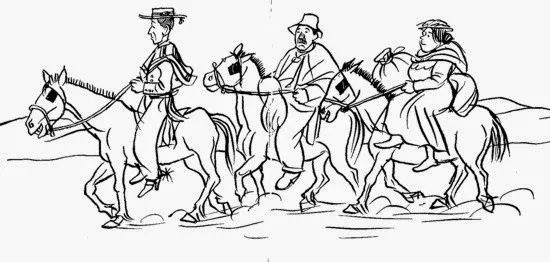 Colorear pareja de huasos chilenos | Busco Imágenes