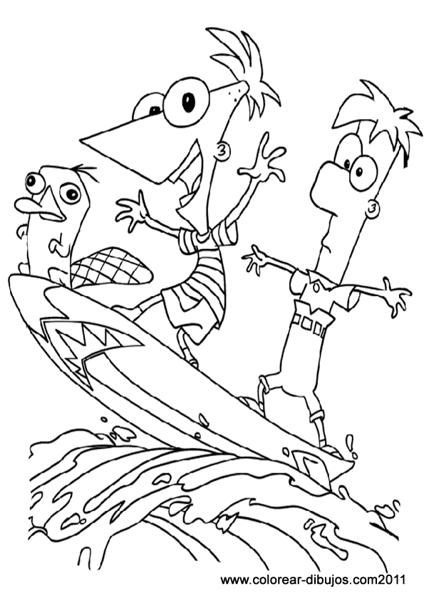 Dibujos para colorear de Perry el ornitorrinco - Imagui