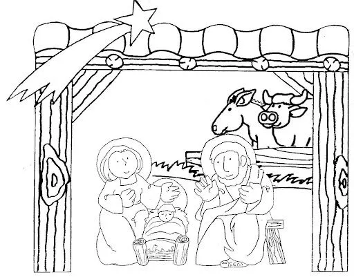 COLOREAR EL PESEBRE DIBUJOS DEL PESEBRE PARA COLOREAR