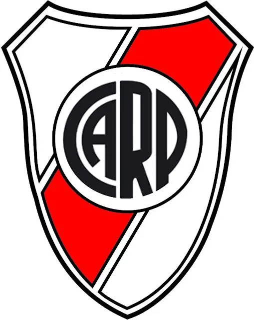 Colorear Pintar: Escudo del Club Atlético River Plate Colorear Pintar: Escudo del Club Atlético River Plate