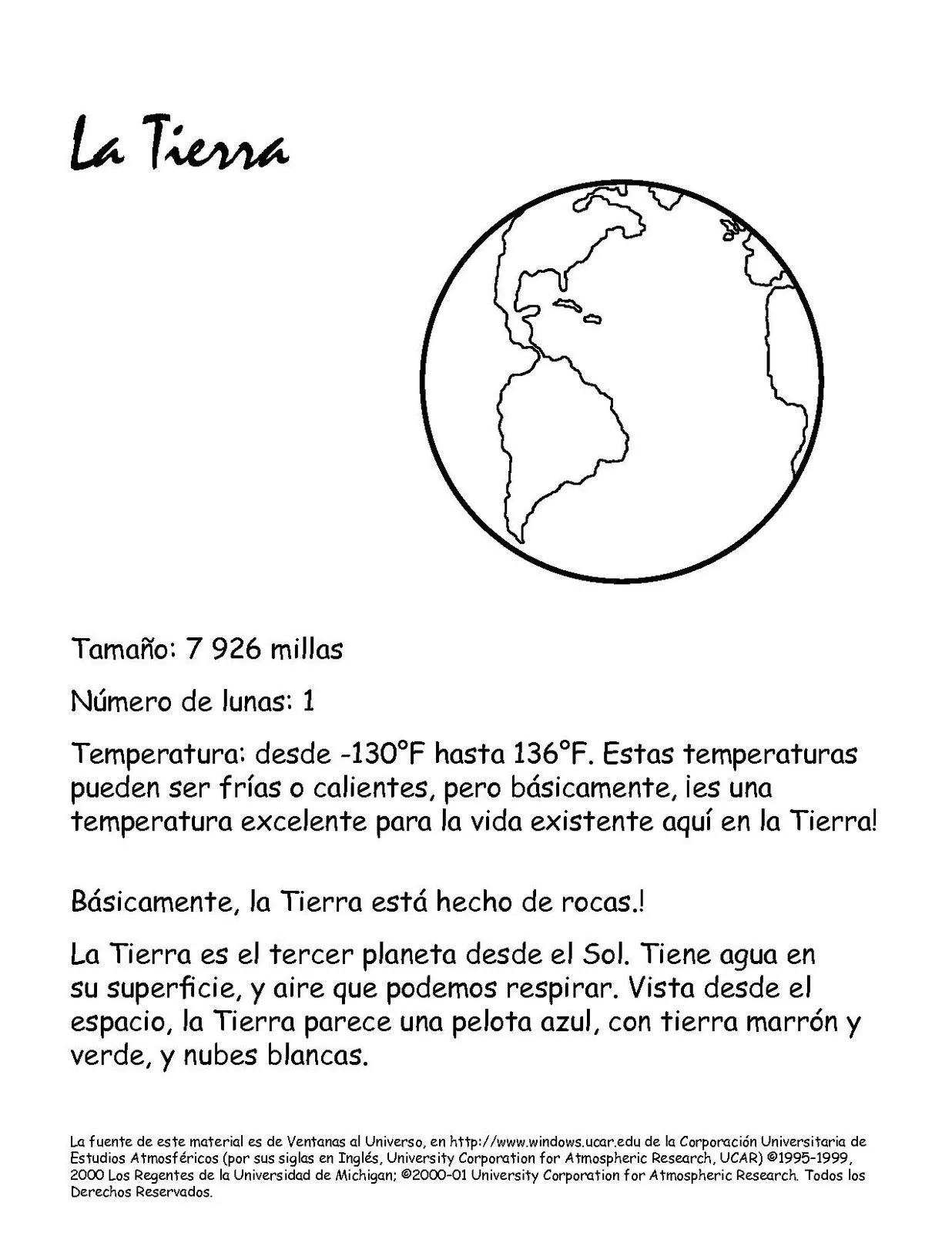Colorear el PLANETA TIERRA y otros planetas. Caracteristicas. | Dibujo ... Colorear el PLANETA TIERRA y otros planetas. Caracteristicas. | Dibujo ...