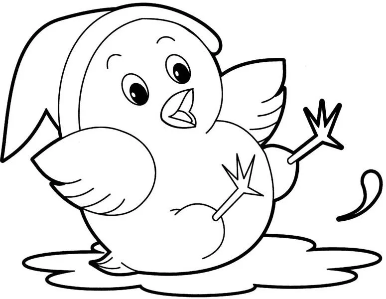 Pollito tierno para colorear - Imagui
