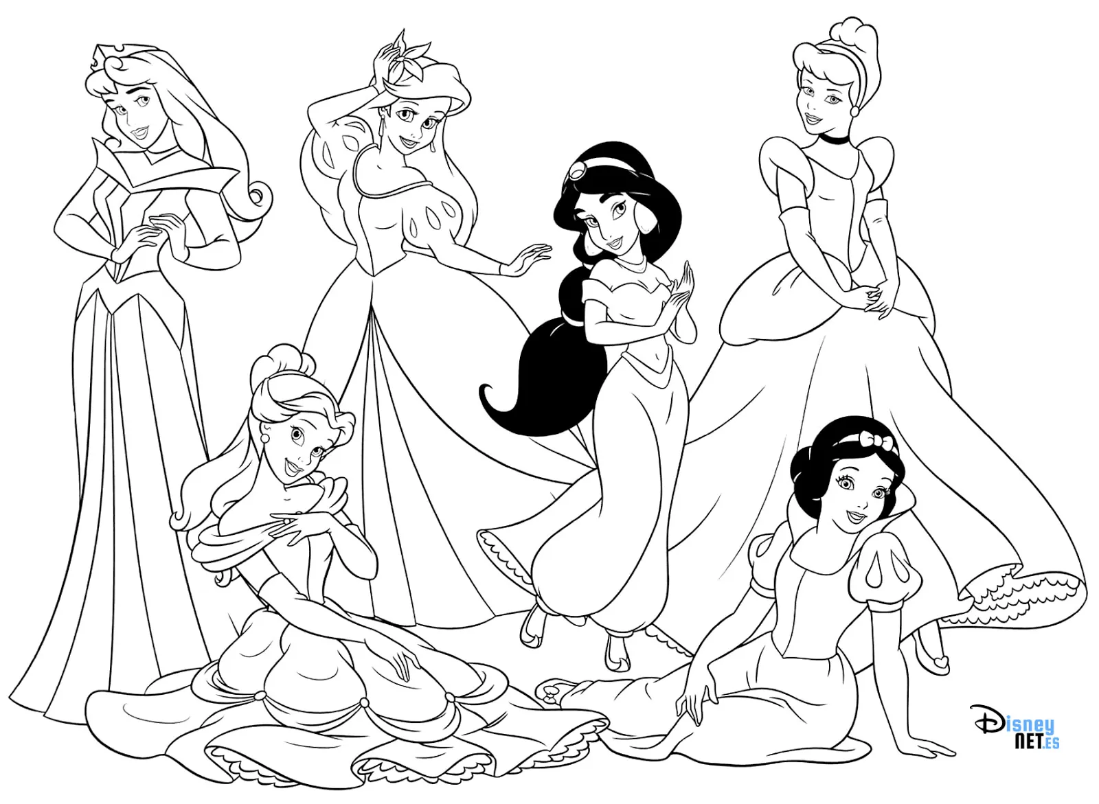 Colorear Princesas Disney | DisneyNet