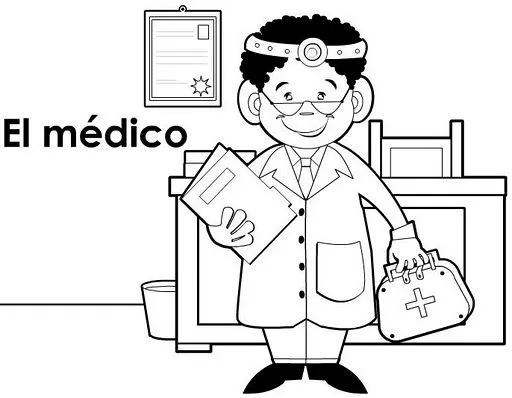 COLOREAR PROFESIONES: Bombero, panadero, médico y maestra COLOREAR PROFESIONES: Bombero, panadero, médico y maestra