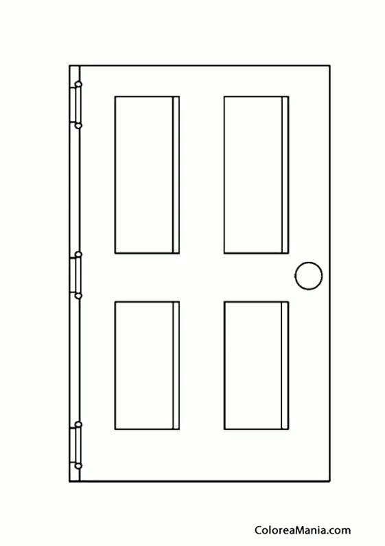 Colorear Puerta (El Salón), dibujo para colorear gratis Colorear Puerta (El Salón), dibujo para colorear gratis