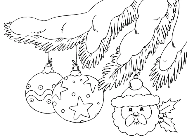 Colorear Ramas de arbol de navidad - Dibujos de Postales de ... Colorear Ramas de arbol de navidad - Dibujos de Postales de ...