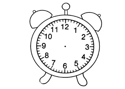 COLOREAR RELOJ DESPERTADOR | FICHAS PARA PINTAR | DIBUJOS PARA PINTAR