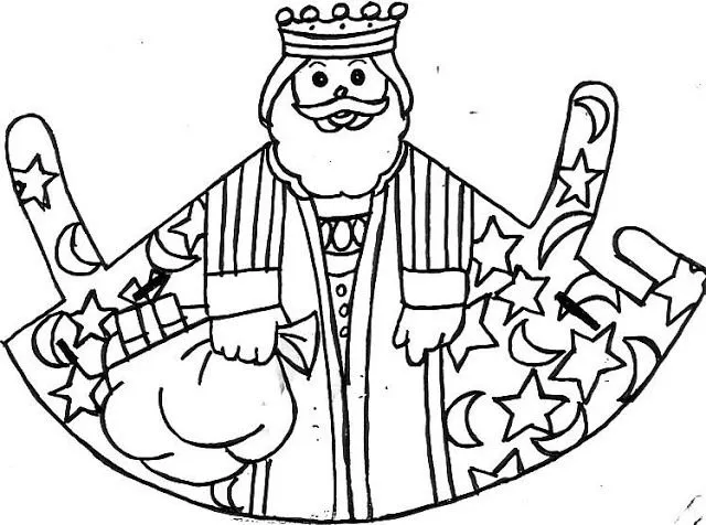 Colorear a los Reyes magos | Manualidades Infantiles