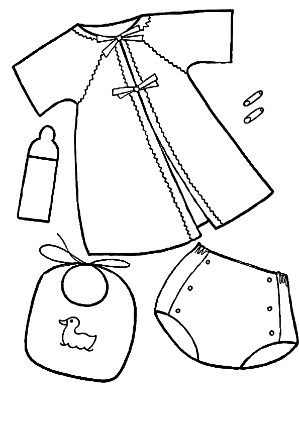 Colorear ropa de bebe | Dibujos para colorear Colorear ropa de bebe | Dibujos para colorear