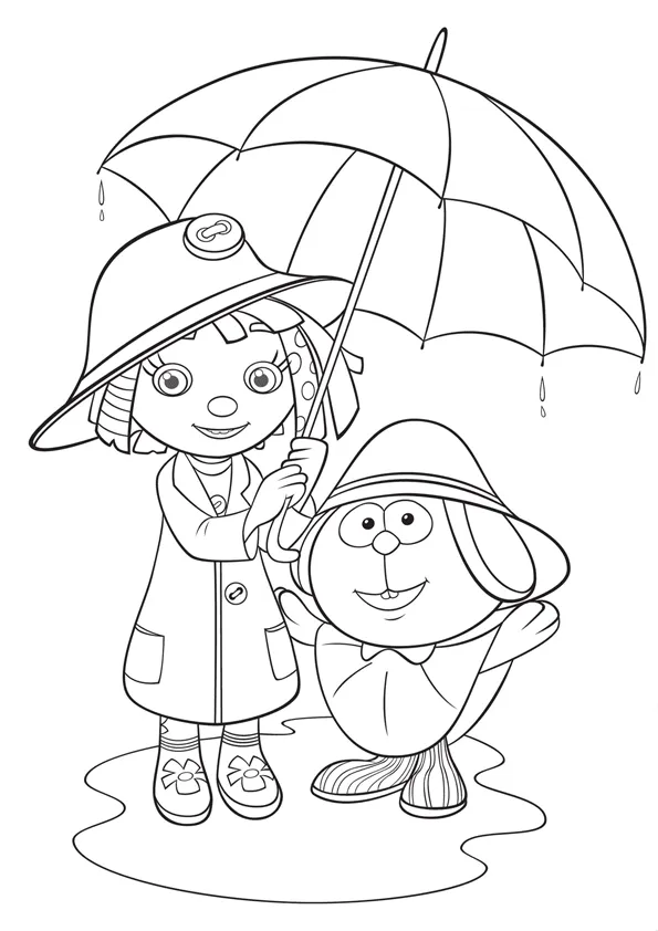 Colorear todo es Rosie y conejo azul raggles | Dibujos para colorear Colorear todo es Rosie y conejo azul raggles | Dibujos para colorear