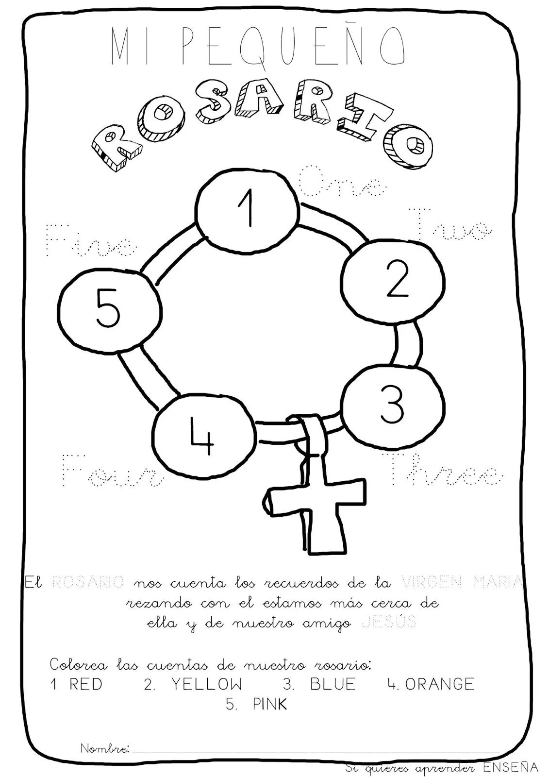 Si quieres aprender, ENSEÑA.: Mi pequeño ROSARIO Si quieres aprender, ENSEÑA.: Mi pequeño ROSARIO