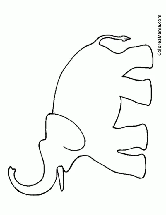 Colorear Silueta Elefante (Animales de la Sabana), dibujo para colorear gratis Colorear Silueta Elefante (Animales de la Sabana), dibujo para colorear gratis