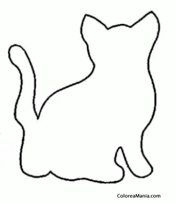 Colorear Silueta de Gato de espaldas (Animales Domésticos), dibujo ... Colorear Silueta de Gato de espaldas (Animales Domésticos), dibujo ...