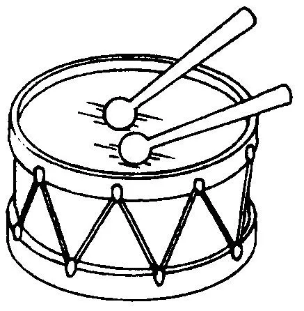 El tambor para colorear - Imagui