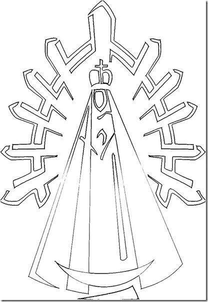 Colorear Virgen de Luján