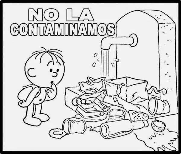 Dibujos del cuidado del agua para colorear el 22 de marzo Día ...