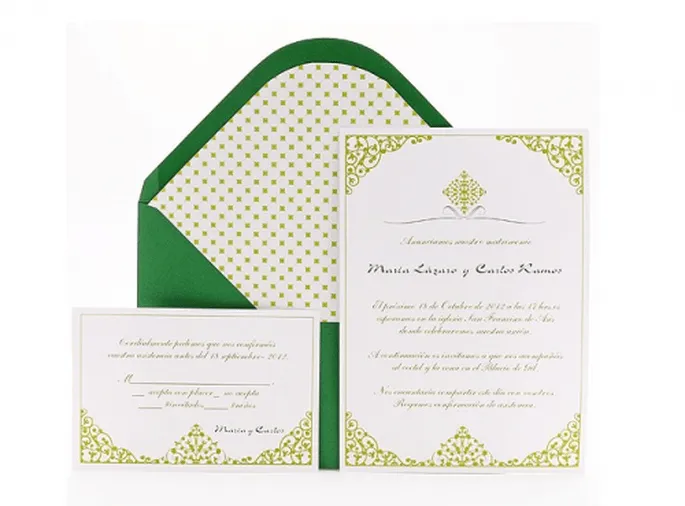 Decoración de boda en color verde esmeralda