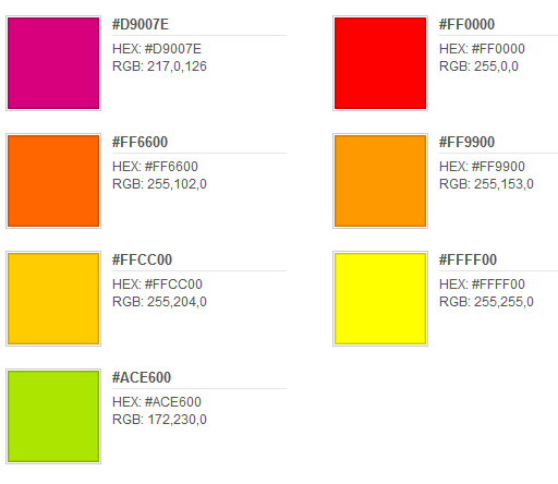 Sobre Colores: Colores cálidos