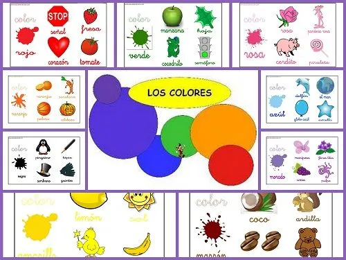 Los colores. Fichas para aprender y repasar -