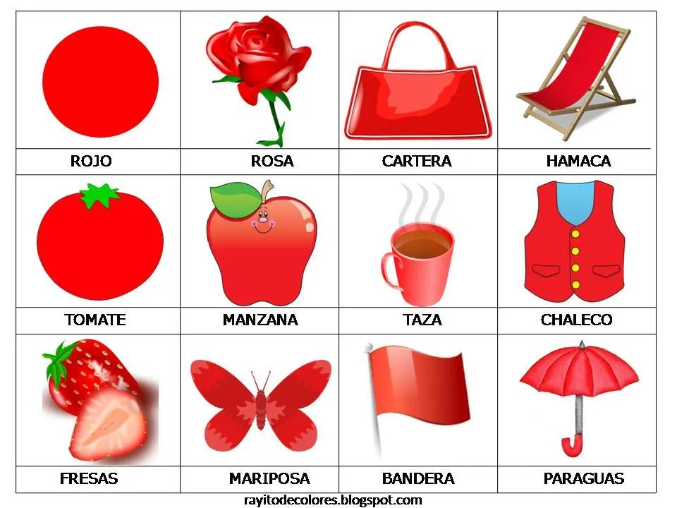 Colores en imágenes | Rayito de Colores