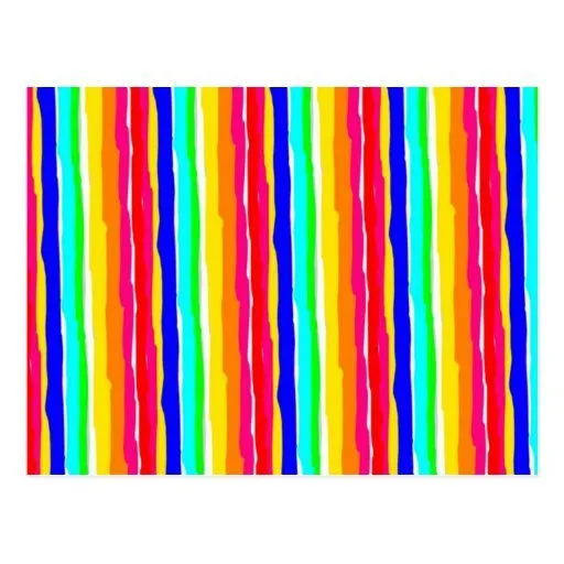 colores llamativos de las rayas salvajes postales de Zazzle.