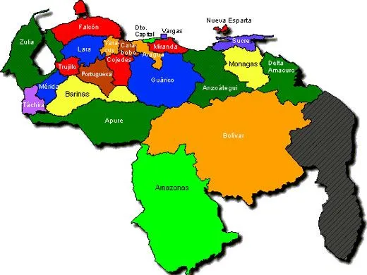 COLORES DEL MAPA GEOGRAFICO DE VENEZUELA - ClipArt Best