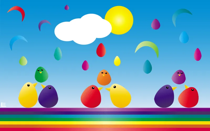 Los colores primarios y una imagen para colorear | Nube de imágenes Los colores primarios y una imagen para colorear | Nube de imágenes