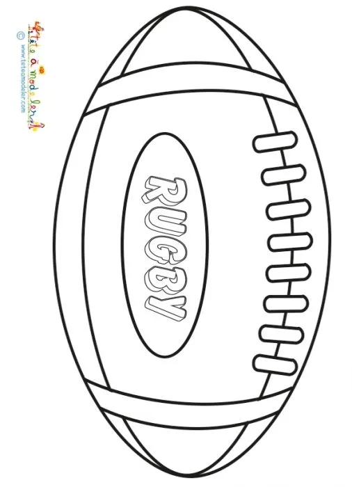 Coloriage ballon de Rugby sur Tête à modeler Coloriage ballon de Rugby sur Tête à modeler