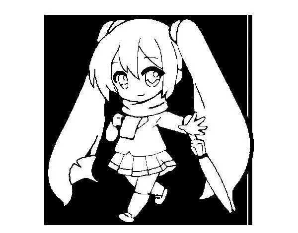 Coloriage de Hatsune Miku pour Colorier - Coloritou.com Coloriage de Hatsune Miku pour Colorier - Coloritou.com