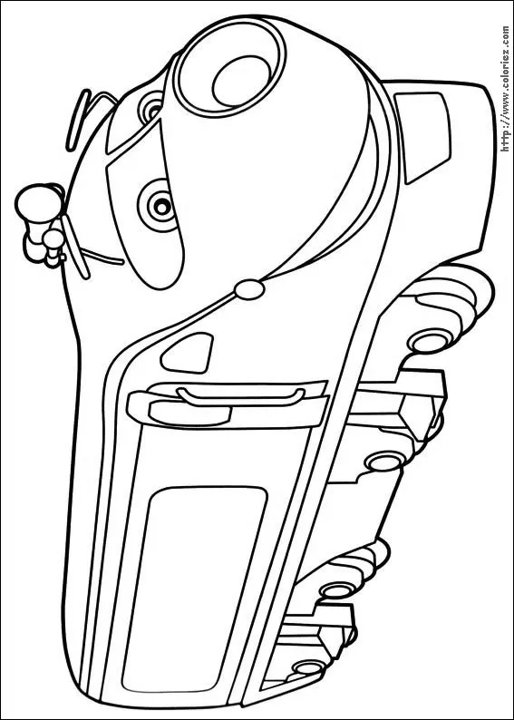 COLORIAGE - Koko à la tête de Chuggington