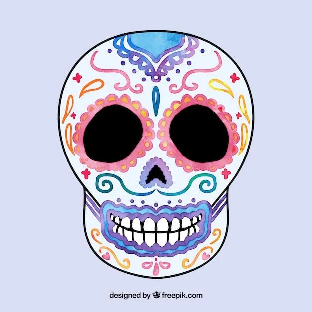 Colorida calavera mexicana de acuarela | Descargar Vectores gratis Colorida calavera mexicana de acuarela | Descargar Vectores gratis
