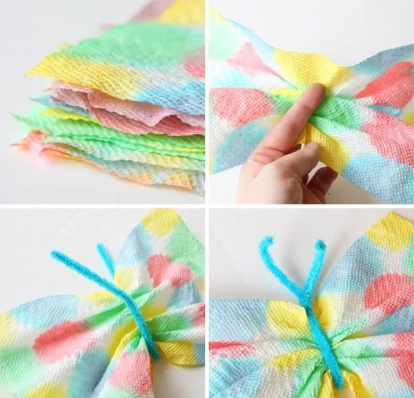 Coloridas mariposas de papel - Guía de MANUALIDADES Coloridas mariposas de papel - Guía de MANUALIDADES