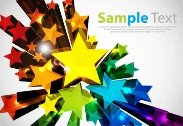 Colorido explosiones de estrellas de fondo | Descargar Vectores gratis